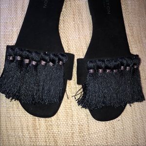 Halston Heritage Tasseled Fringe Sandal